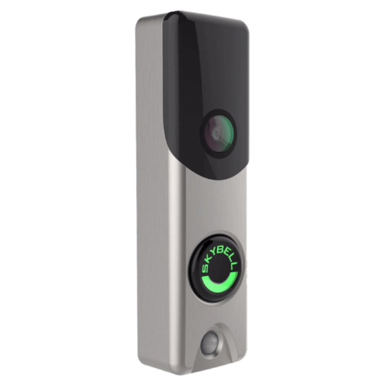 Skybell Alarm.com Doorbell Camera Nickel Angle